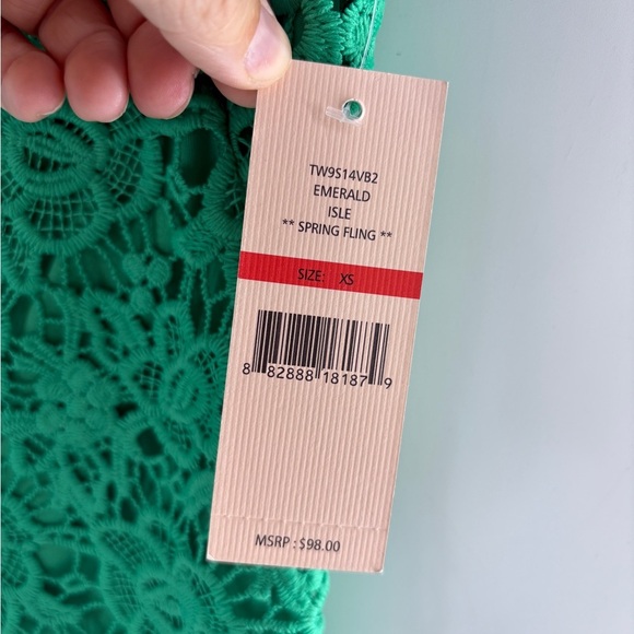 Nanette Lepore Womens Large Top Lace Sugar Plum Spring Fling Sleeveless Hi-neck - Picture 2 of 6